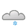 Tagsymbol, Symbolcode "n", Sonne, Wolken, Schneeschauer